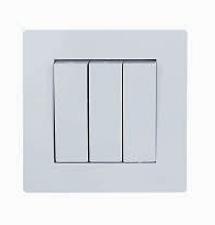 کلید سه پل آسان سفید طوسی