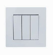 کلید سه پل آسان سفید طوسی