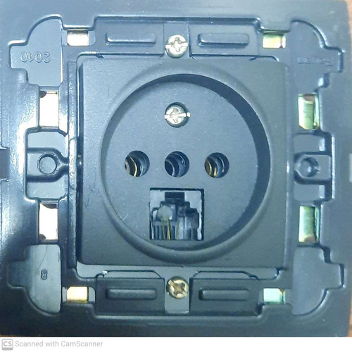 پریز تلفن رویان مشکی مدل یونیک